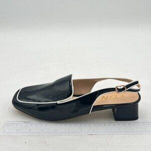 YDN Women Closed Square Toe Block Low Heels Slingback Formal Loafer Dressy Shoes